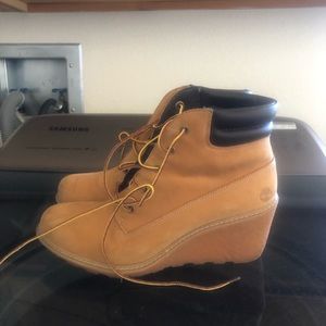 Timberland wedge booties 8.5